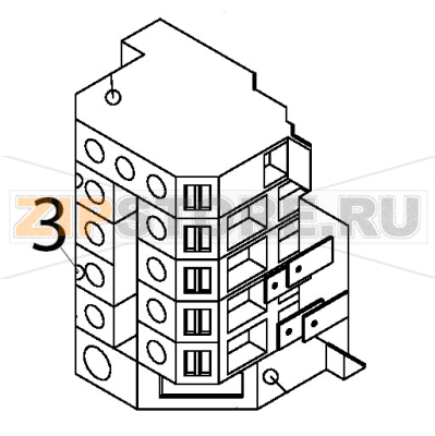 Terminal 3P Silanos E1000 Terminal 3P Silanos E1000Запчасть на деталировке под номером: 3