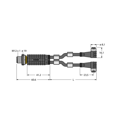 Разветвитель 2-х канальный Turck VBRS4.4-2PKW3S-5/5/TXL 