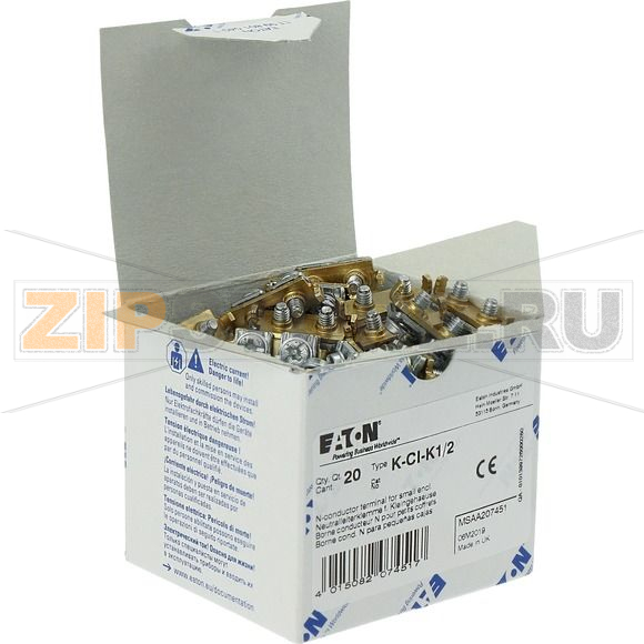 Зажим N, PE для маленьких корпусов Eaton K-CI-K1/2 