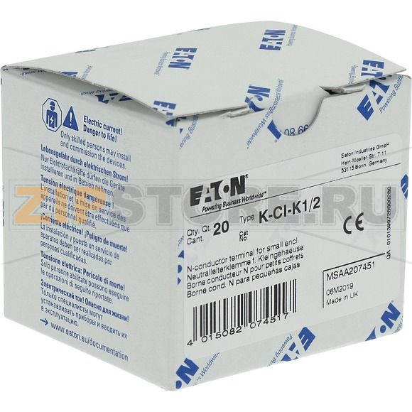 Зажим N, PE для маленьких корпусов Eaton K-CI-K1/2 