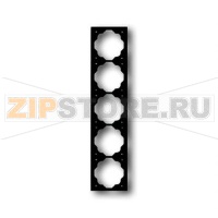 Рамка пятиместная, чёрный бархат ABB 2CKA001754A4428
