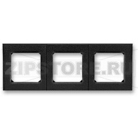 Рамка трехместная, антрацит/дымчатый чёрный ABB 2CHH015030A6063