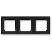 Рамка трехместная, антрацит/дымчатый чёрный ABB 2CHH015030A6063