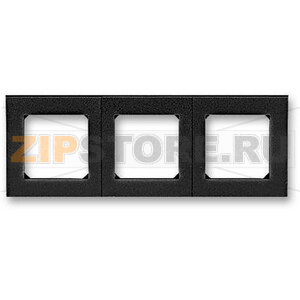 Рамка трехместная, антрацит/дымчатый чёрный ABB 2CHH015030A6063 