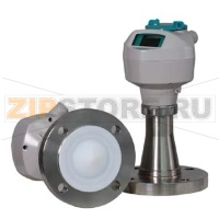 Двухпроводной импульсный тельный преобразователь уровня, работающий на частоте 25 ГГц, предназначенный для непрерывного контроля жидкостей и смесей в резервуарах для хранения и в технологических резервуарах, в том числе при высоких температурах и давления