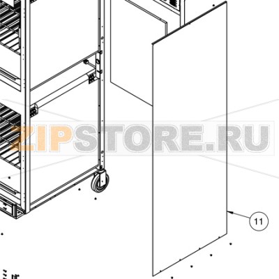 Панель боковая Alto Shaam 1200-TH/III Панель боковая Alto Shaam 1200-TH/IIIЗапчасть на сборочном чертеже под номером: 11Количество запчастей в комплекте: 2