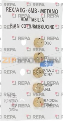 NAT. GAS INJECTORS 6MB KIT 5 PCS 