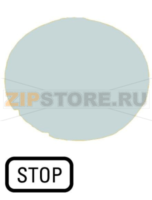 Линза кнопки с подсветкой, плоская белая, СТОП Eaton M22-XDL-W-GB0 