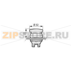 Кнопка, зеленая, 1 шт Baco L21AC02 
