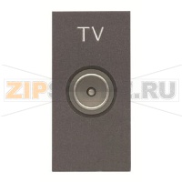 Механизм ТВ розетки, одномодульный, антрацитовый ABB 2CLA215070N1801