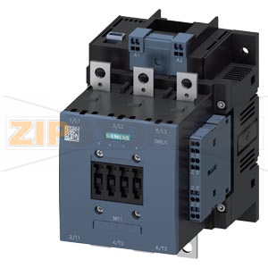 Траекторный контактор, AC-1 275 A, 690 В Катушка 72 В DC x (0,7–1,25) ПЛК-вход 24–110 В DC Вспомогательные контакты 2 НО + 2 НЗ 3-полюсн., типоразмер S6, шинные соединения Подключение катушки: пружинная клемма Siemens 3RT1456-2XJ46-0LA2 