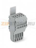 1-проводниковая розетка; Фиксирующий рычаг; 1,5; 5-пол.; 1,50 mm; серые Wago 2020-105/124-000