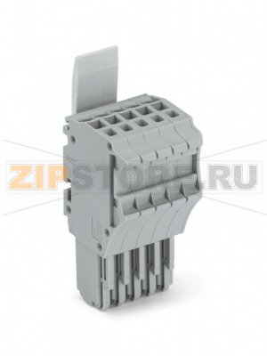 1-проводниковая розетка; Фиксирующий рычаг; 1,5; 5-пол.; 1,50 mm; серые Wago 2020-105/124-000 