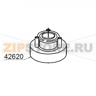 Top hub for rotor DIHR GS 40 Top hub for rotor DIHR GS 40Запчасть на деталировке под номером: 42620Название запчасти на английском языке: Top hub for rotor DIHR GS 40