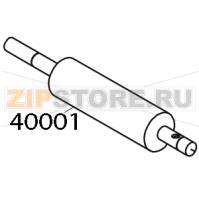 Shaft, platen Zebra 105SE