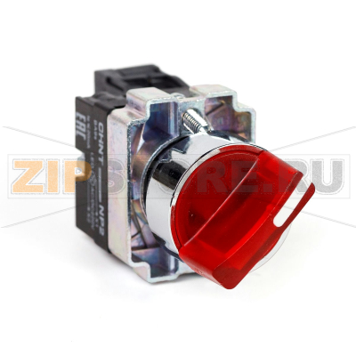 Переключатель 230 В, 2 положения, 1НО+1НЗ, IP40, красный Chint NP2-BK12465 