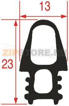 УПЛОТНИТЕЛЬ ДВЕРИ ПЕЧИ  620x414 mm 