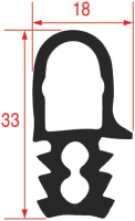 GUARNIZIONE PORTA FORNO 1550X690 mm