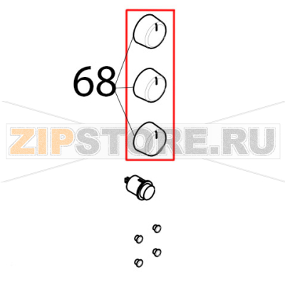 Manopola nera gambo orizzontale Tecnoeka KF 981 UD Manopola nera gambo orizzontale Tecnoeka KF 981 UDЗапчасть на деталировке под номером: 68