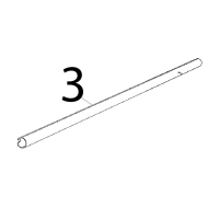 Tubo maniglia L=718, Ø: 18x1 Unox XFT 185