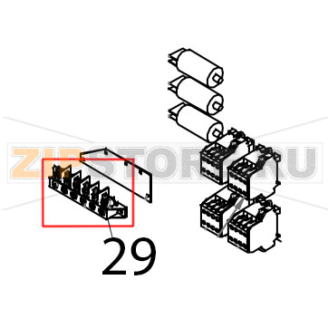 Morsettiera FV 122 V/V Tecnoeka KF 1010 A UD Morsettiera FV 122 V/V Tecnoeka KF 1010 A UDЗапчасть на деталировке под номером: 29
