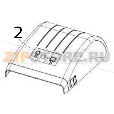 Cover assembly for white models Zebra ZD230 Direct Thermal Cover assembly for white models Zebra ZD230 Direct ThermalЗапчасть на деталировке под номером: 2