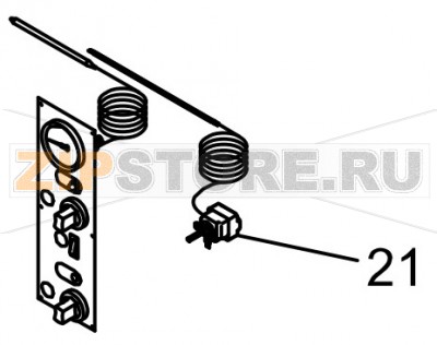 Термостат Fimar FME 4+4 Термостат печи для пиццы Fimar FME 4+4Запчасть на деталировке под номером: 21Количество запчастей в комплекте: 1Оригинальное название запчасти Fimar: Thermostat