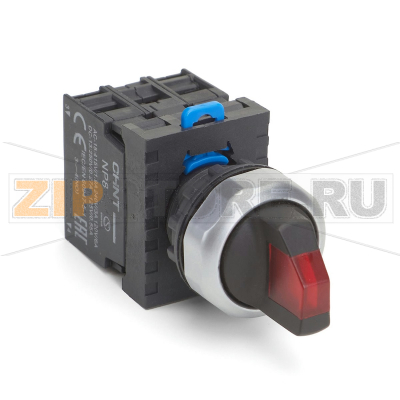 Переключатель 110-230 В, 2 положения, 1НО+1НЗ, IP65, красный Chint NP8-11XD/224 