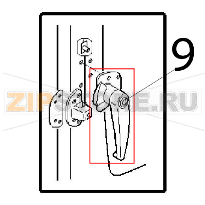 Wedge lock Angelo Po FM1221E1 Wedge lock Angelo Po FM1221E1Запчасть на деталировке под номером: 9
