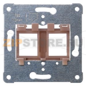 ОПОРНАЯ ПАНЕЛЬ КОРИЧНЕВАЯ ДЛЯ УСТАНОВКИ 2 JACK/PLUG РАЗЪЕМОВ Siemens 5TG2084 