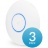 Точка доступа 2.4/5 ГГц, 3 шт Ubiquiti UAP-AC-PRO-3