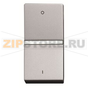 Механизм одноклавишного переключателя с клавишей, одномодульный, серебристый ABB 2CLA210200N1301 