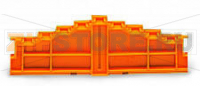 4-уровневая торцевая пластина; маркировка: d-c-b-a--a-b-c-d; толщиной 7,62 мм; оранжевые Wago 727-208