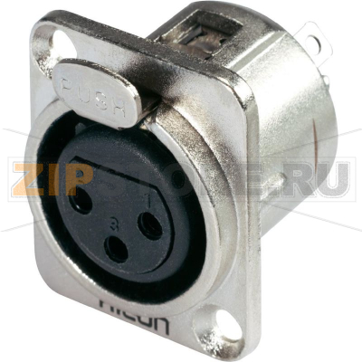 Разъем встроенный XLR с D-образным фланцем Hicon HI-X3DF 