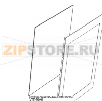 Internal glass 743X940X6 betfl Unox XB 893