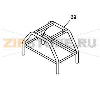Рамка  Fimar PPF/25    Рамка для картофелечисток Fimar PPF/25Запчасть на деталировке под номером: 39Количество запчастей в комплекте: 1Оригинальное название запчасти Fimar: Frame