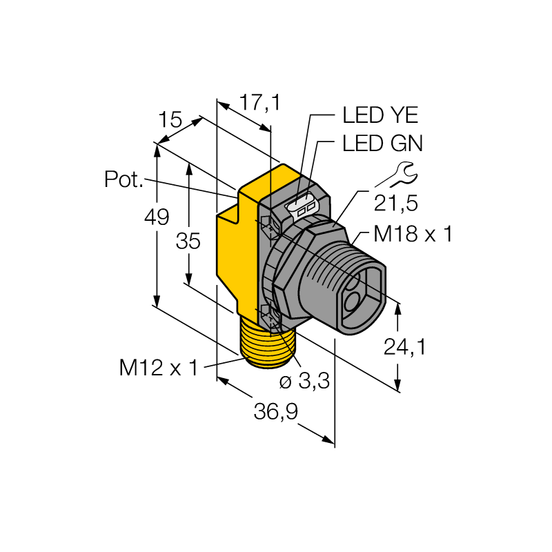 Датчик фотоэлектрический Turck QS18VN6FQ8 