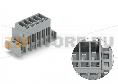 Вилка THT; 1.0 x 1.0 mm solder pin; прямые; Шаг контактов 5 мм; 5-пол.; серые Wago 769-635/003-036 