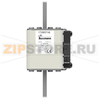 Предохранитель, 800 A, AC 1100 В, 100 кА, size 2, 61x77x160 мм, aR, IEC UL Eaton FUSE 800A 110 