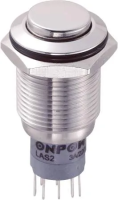 Кнопка антивандальная 250 В/AC, 3 А, 2 x вкл/вкл, без фиксации, IP65, 1 шт TRU Components LAS2GQH-22/S/P