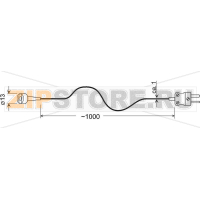Термопара, тип датчика: K, длина: 1000 мм, от -65 до 250°C Greisinger GMF 250