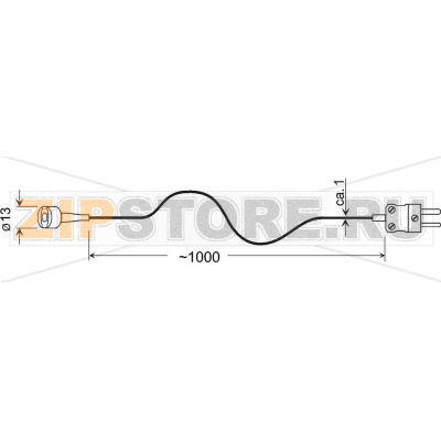 Термопара, тип датчика: K, длина: 1000 мм, от -65 до 250°C Greisinger GMF 250 