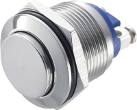 Кнопка антивандальная 48 В/DC, 2 А, 1 x выкл/вкл, без фиксации, IP65, 1 шт TRU Components GQ 19H-S