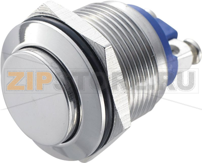 Кнопка антивандальная 48 В/DC, 2 А, 1 x выкл/вкл, без фиксации, IP65, 1 шт TRU Components GQ 19H-S 
