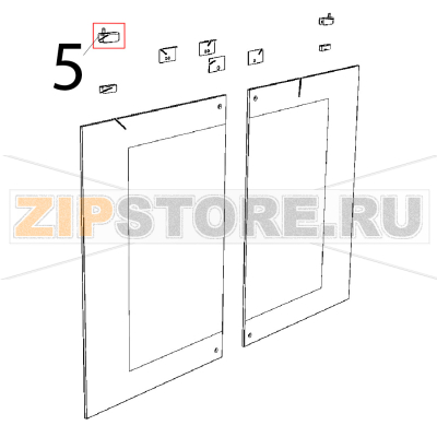 Cerniera SX inox Unox XL 413 Cerniera SX inox Unox XL 413Запчасть на деталировке под номером: 5