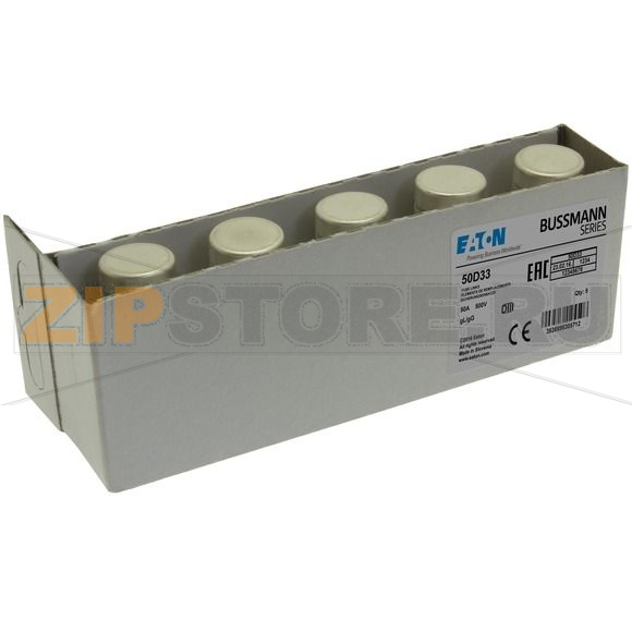 Предохранитель, 50 A, AC 500 В, 100 кА, D3, gL/gG, IEC с задержкой Eaton FUSE-D3 50A T GL/GG 500VA 