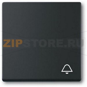 Клавиша выключателя c символом "Звонок", чёрный бархат ABB 2CKA001751A3183 