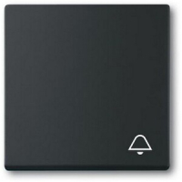 Клавиша выключателя c символом "Звонок", чёрный бархат ABB 2CKA001751A3183