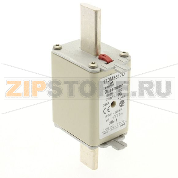Предохранитель, 315 A, AC 690 В, 200 кА, DIN 1, aR, DIN, IEC Eaton FUSE 315A 690V aR DIN 1 HSDNH 