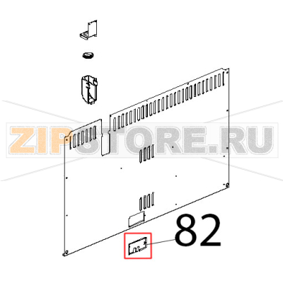 Piastrina passaggio cavi accessori C.T. Unox XBC 604P Piastrina passaggio cavi accessori C.T. Unox XBC 604PЗапчасть на деталировке под номером: 82